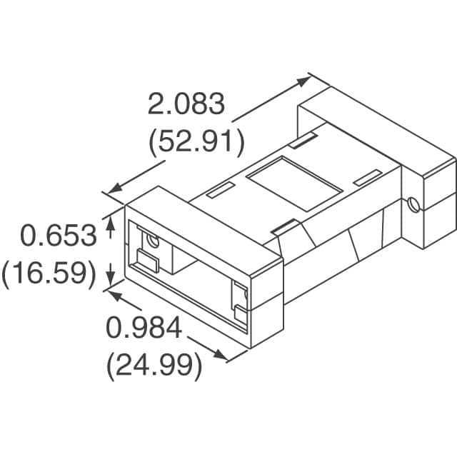 957-009-010R011 NorComp Inc.  Capots de connecteurs D-Sub en forme de D